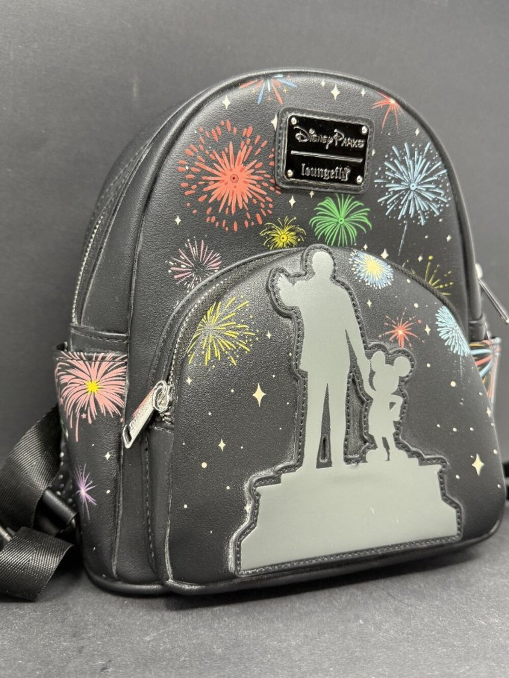 Disney Parks 100 Walt & Mickey Mouse Partners Light-Up Loungefly Mini Backpack